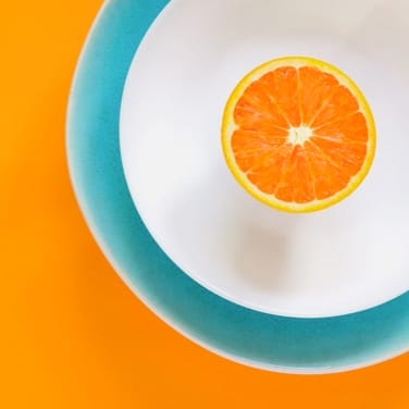 Orange in a bowl